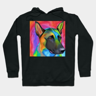 Belgian Malinois Dog Rainbow Painting Hoodie